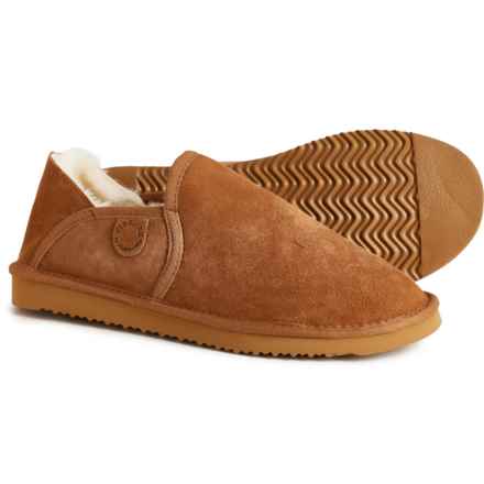 Scuff Slippers - Suede (For Men) in Chestnut