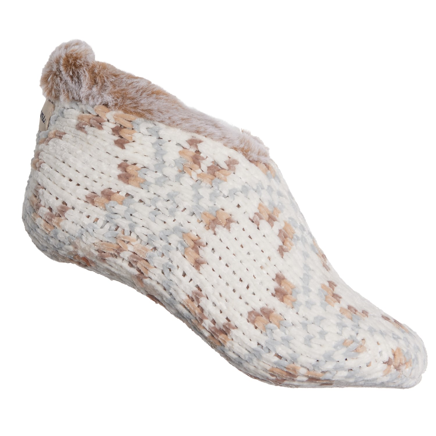Dearfoams Snowflake Fair Isle Chenille Ballerina Slippers (For Women ...