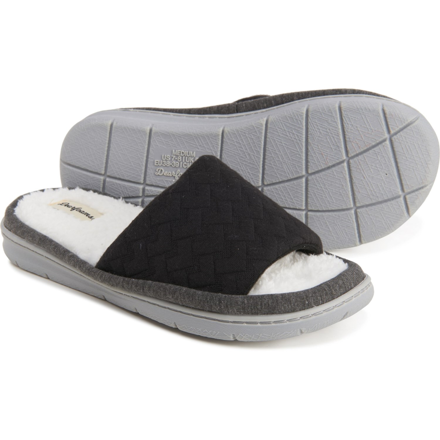 Dearfoams Textured Terry Slide Slippers (For Women) Save 33