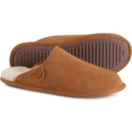 Warwick Extended Scuff Slippers - Suede (For Men) in Chestnut