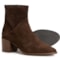 DEBUTTO Made in Italy Heeled Boots - Suede (For Women) in T Moro