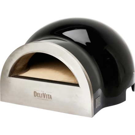 DELIVITA Wood-Fired Pizza Oven Starter Bundle in Very Black