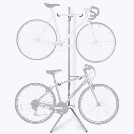 Delta Cycle Two-Bike Gravity Stand - 84x22x14” in Silver