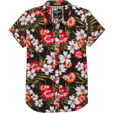 DENIM \u0026 FLOWER Floral Button-Up T-Shirt 