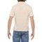 6CWVN_2 DENIM & FLOWER Open Knit Johnny Collar Polo Sweater - Short Sleeve