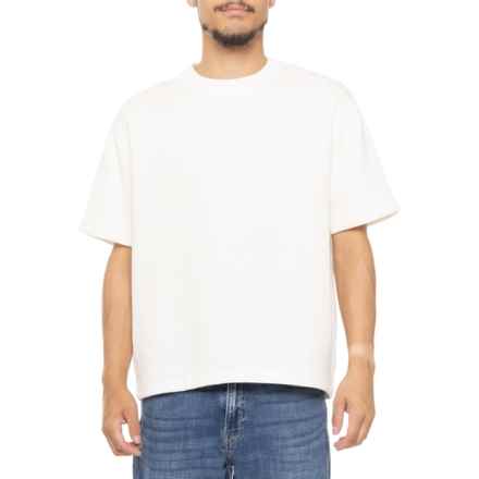 DENIM & FLOWER Relax Texture T-Shirt - Short Sleeve in Off White