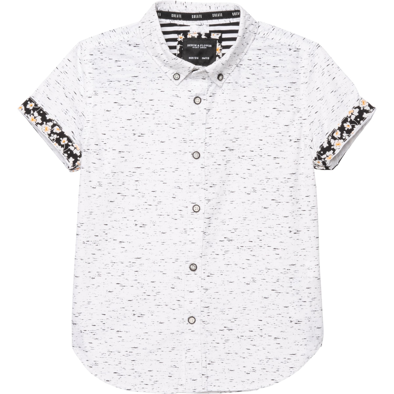 FLOWER Space-Dye Button-Up T-Shirt 