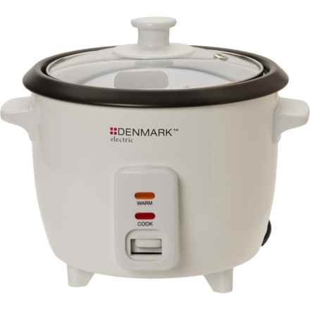 Denmark Electric Rice Cooker with Food Steamer - 6-Cup in White