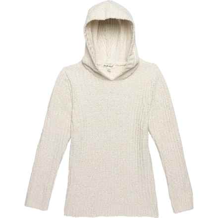 DEREK HEART Big Girls Hooded Sweater in Egret