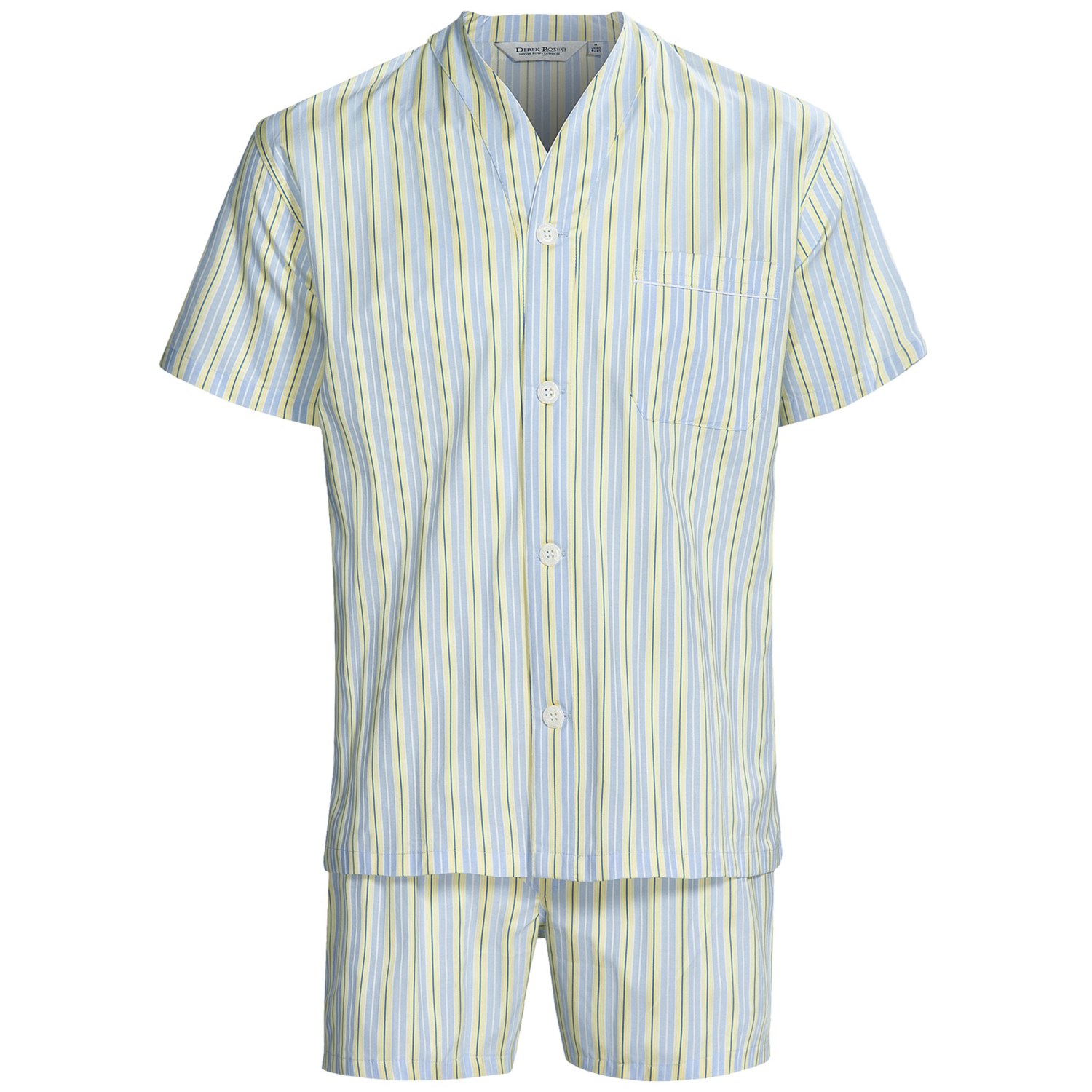 Derek Rose Lightweight Shortie Pajamas - V-Neck, Short Sleeve (For Men ...