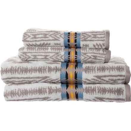 Desert Star Quiet Valley Bath Towel Set- 4-Pc, Grey in Grey - Closeouts