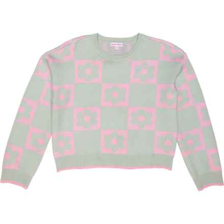 Design History Girls Daisy Block Sweater in Multi