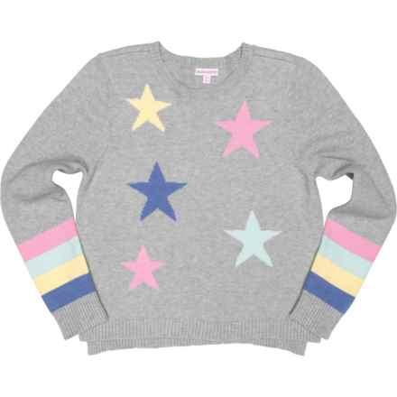 Design History Girls Star Sweater in Grey