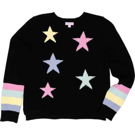 Design History Toddler Girls Star Sweater in Black