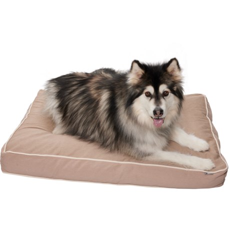 Details “It’s All About the Dog” Canvas Ortho Dog Bed - 40x28” in Mocha