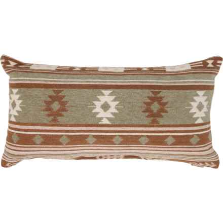 Devi Designs Chapman Throw Pillow - 16x30” in Green/Brown