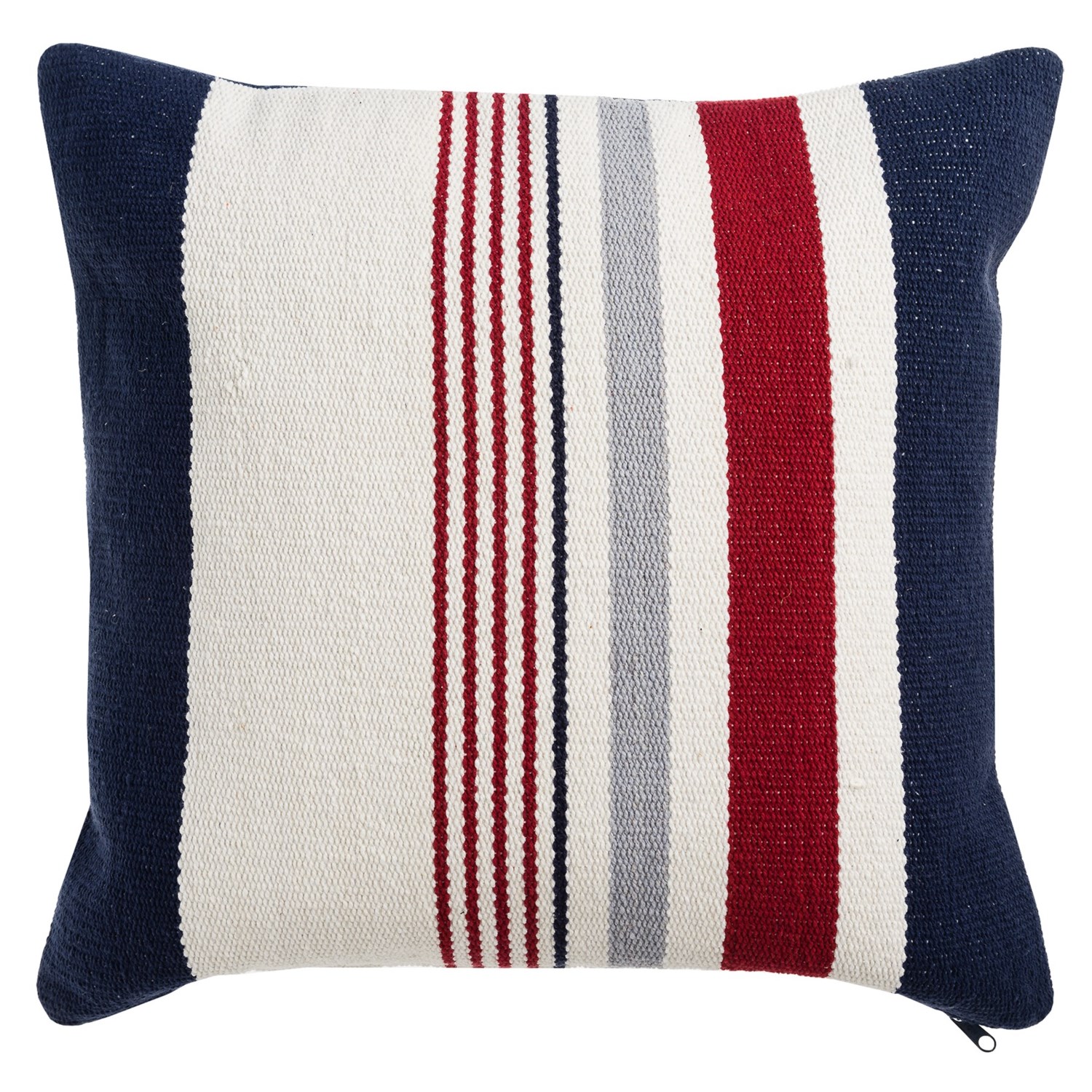 Devi Designs Chatham Multi-Stripe Woven Decor Pillow - 20x20”, Cotton