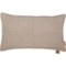 Devi Designs Genuine Suede Throw Pillow - Feather Fill, 14x26” in Cashmere