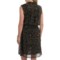 9812H_2 Dex Chiffon Print Dress - Belted, Sleeveless (For Women)