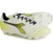 Diadora Brasil Elite GR LT LP12 Cleats - Leather, Firm Ground (For Men) in Bianco/Nero/Giallo Fluo Diador