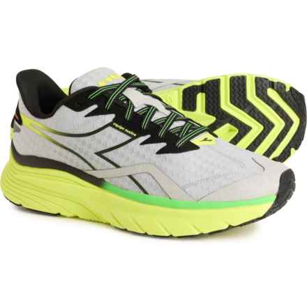 Diadora Equipe Nucleo Running Shoes (For Men) in Silver/Black/Yellow Fl Dd