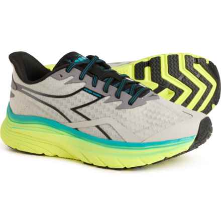 Diadora Equipe Nucleo Running Shoes (For Men) in Slvr Dd/Steel Gry/Caribbean Se