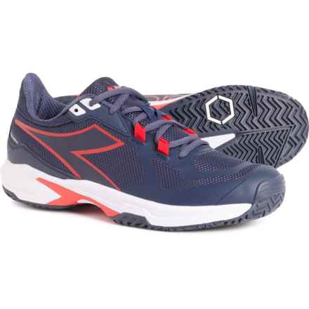 Diadora Trofeo 2 AG Pickleball Shoes (For Men) in Blue Corsair/White/Fiery Red