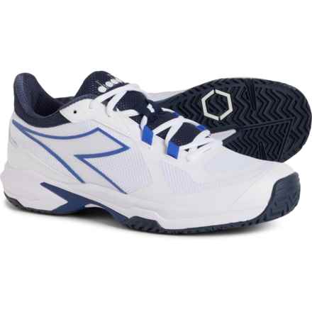 Diadora Trofeo 2 AG Pickleball Shoes (For Men) in White/Surf The Web/Blue Corsair