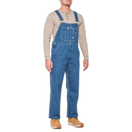 dickies washed denim blue overalls