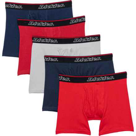 Dickies Cotton Boxer Briefs - 5-Pack in Navy/Grey/Black/Red/Red