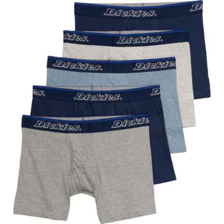 Dickies Cotton Boxer Briefs - 5-Pack in Navy/Grey Multi