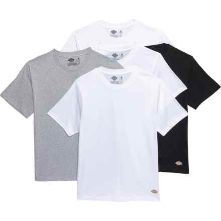 Dickies Cotton Crew Neck Undershirt - 5-Pack, Short Sleeve in White/Grey/Black