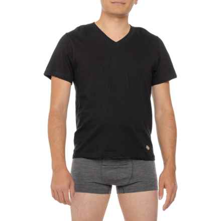 Dickies Cotton V-Neck Undershirt - 5-Pack, Short Sleeve in Black