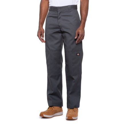 dickies twill double knee mens charcoal pants