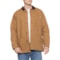 Dickies Duck Chore Jacket - Fleece Lined in Stonewashed Brown Duck