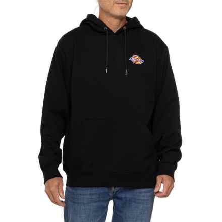 Dickies Embroidered Chest Logo Fleece Hoodie in Black