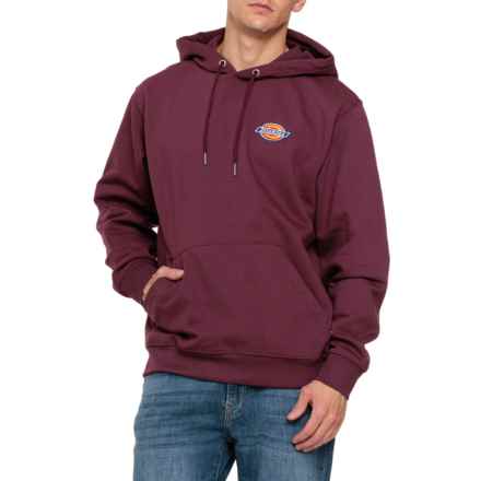 Dickies Embroidered Chest Logo Fleece Hoodie in Grape Wine