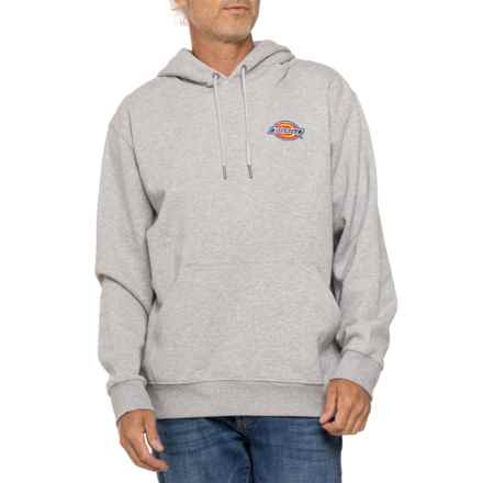 Dickies Embroidered Chest Logo Fleece Hoodie in Heather Grey