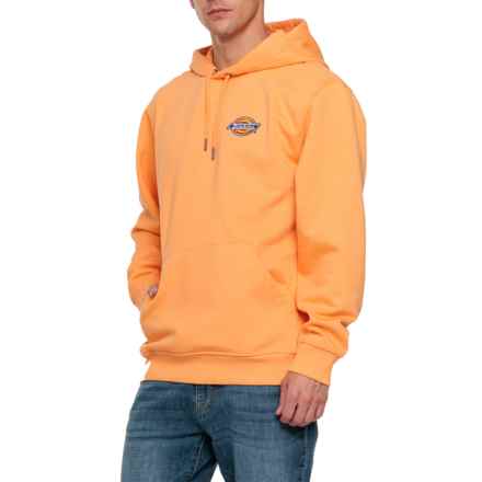 Dickies Embroidered Chest Logo Fleece Hoodie in Papaya Smoothie