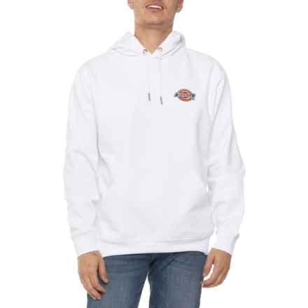 Dickies Embroidered Chest Logo Fleece Hoodie in White