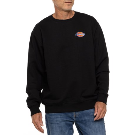 Dickies Embroidered Chest Logo Fleece Sweatshirt in Black