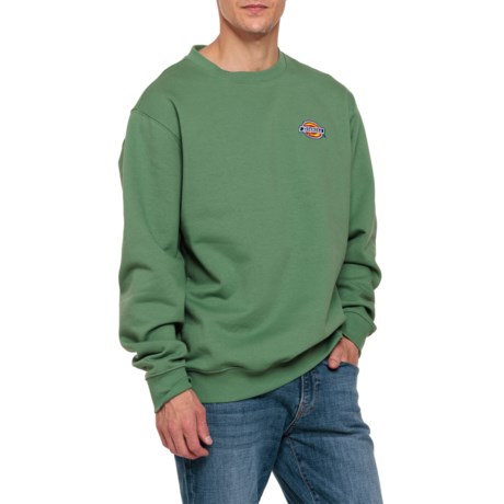 Dickies Embroidered Chest Logo Fleece Sweatshirt in Dark Ivy