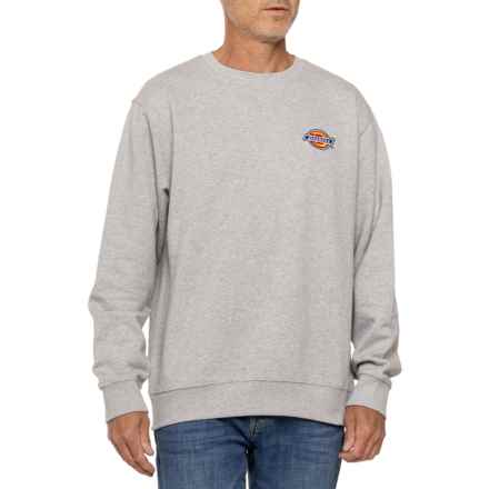 Dickies Embroidered Chest Logo Fleece Sweatshirt in Heather Grey