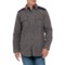 Dickies Heavyweight Brawny Snap-Front Flannel Shirt Jacket in Grey/Black