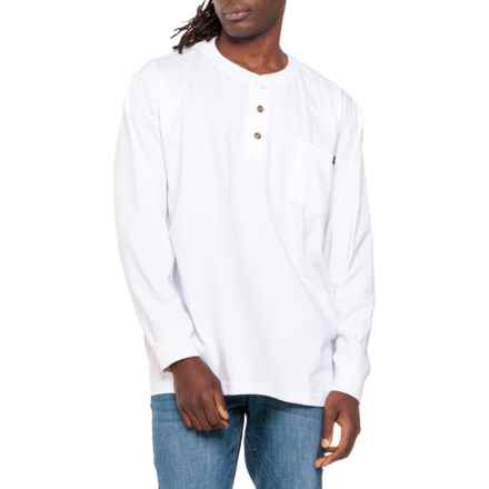 Dickies Heavyweight Henley T-Shirt - Long Sleeve in White