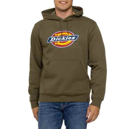 Dickies Logo Fleece Hoodie in Military Green