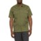 Dickies Madras Work Shirt - Short Sleeve in Military Green/Nugget Stitch