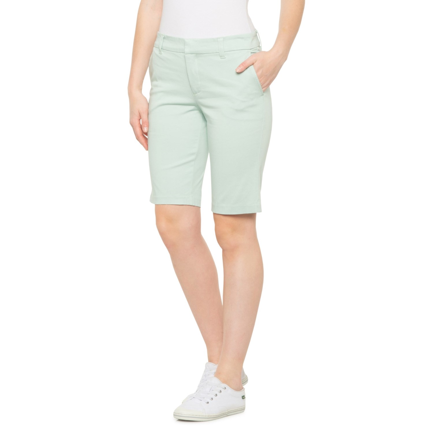 Dickies Perfect Shape Twill Bermuda Shorts (For Women) Save 52