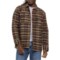 Dickies Quilted Lined Flannel Shirt Jacket - Insulated in Brown Gingerbread Ivy Plaid