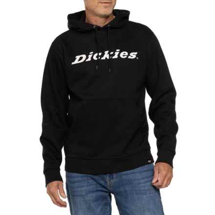 Dickies Relaxed Fit Logo Fleece Hoodie in Black